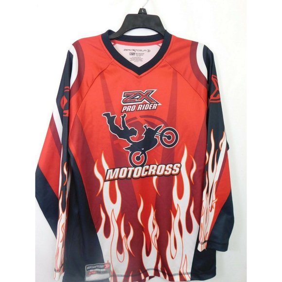 PRO Rider ZX PRO Team Rider XL ZEROXPOSUR MOTOCROSS RACING LONG SLEEVE SHIRT - Picture 2 of 7